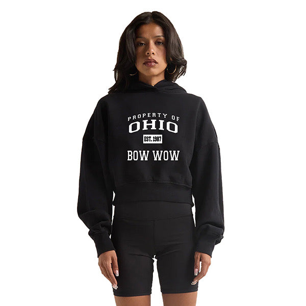Women's "Property of Ohio" Cropped Hoodie